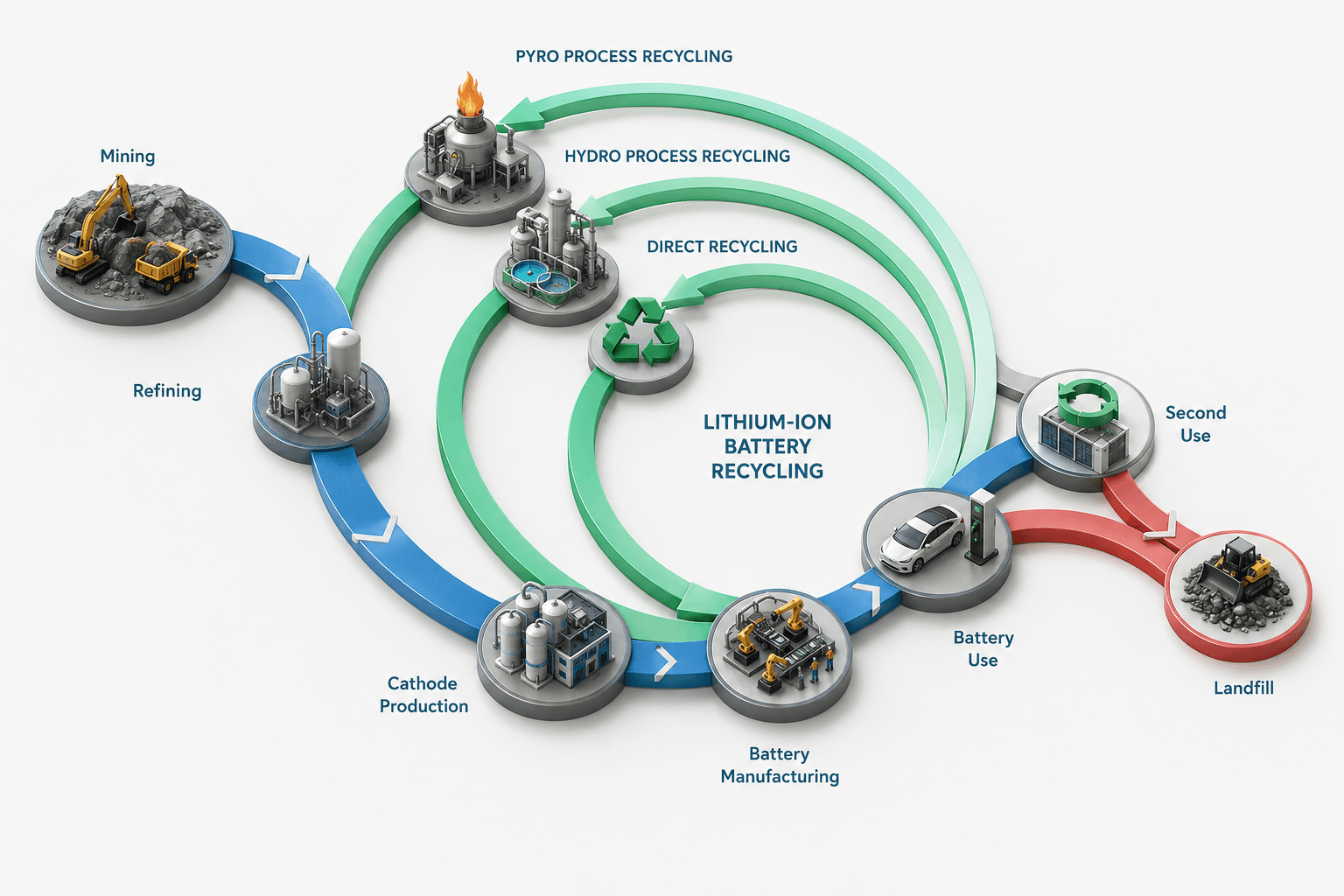 Regional hub and reverse logistics network